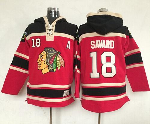 Blackhawks #18 Denis Savard Red Sawyer Hooded Sweatshirt Stitched NHL Jersey Blackhawks #18 Denis Savard Red Sawyer Hooded Sweatshirt Stitched NHL Jersey
