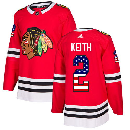 Adidas Blackhawks #2 Duncan Keith Red Home Authentic USA Flag Stitched NHL Jersey Adidas Blackhawks #2 Duncan Keith Red Home Authentic USA Flag Stitched NHL Jersey