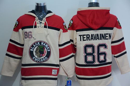 Blackhawks #86 Teuvo Teravainen Cream Sawyer Hooded Sweatshirt Stitched NHL Jersey Blackhawks #86 Teuvo Teravainen Cream Sawyer Hooded Sweatshirt Stitched NHL Jersey