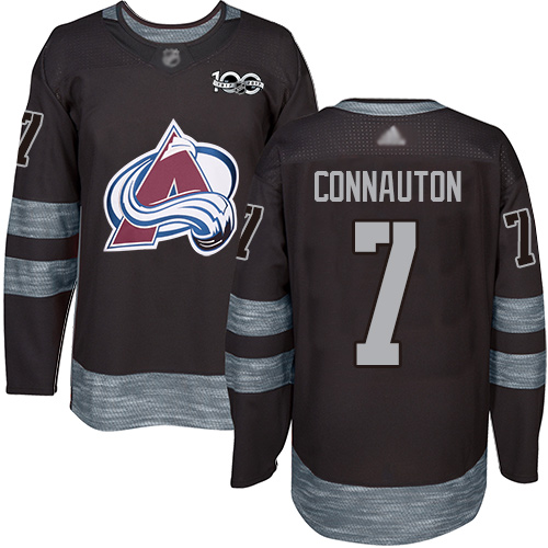 Adidas Avalanche #7 Kevin Connauton Black 1917-2017 100th Anniversary Stitched NHL Jersey Adidas Avalanche #7 Kevin Connauton Black 1917-2017 100th Anniversary Stitched NHL Jersey