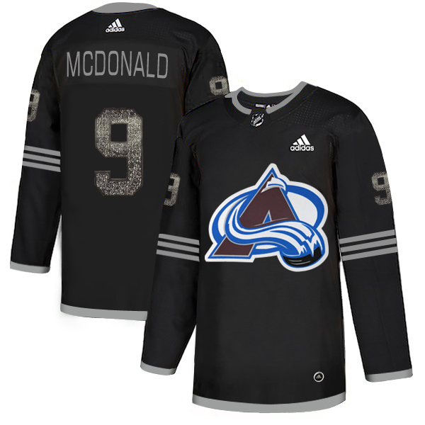Adidas Avalanche #9 Lanny McDonald Black Authentic Classic Stitched NHL Jersey Adidas Avalanche #9 Lanny McDonald Black Authentic Classic Stitched NHL Jersey