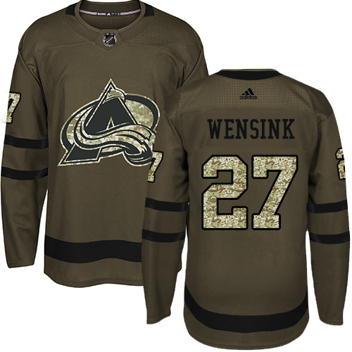 Adidas Avalanche #27 John Wensink Green Salute to Service Stitched NHL Jersey Adidas Avalanche #27 John Wensink Green Salute to Service Stitched NHL Jersey