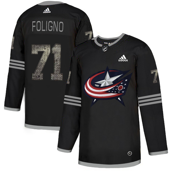 Adidas Blue Jackets #71 Nick Foligno Black Authentic Classic Stitched NHL Jersey Adidas Blue Jackets #71 Nick Foligno Black Authentic Classic Stitched NHL Jersey