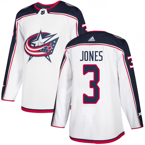 Adidas Blue Jackets #3 Seth Jones White Road Authentic Stitched NHL Jersey Adidas Blue Jackets #3 Seth Jones White Road Authentic Stitched NHL Jersey