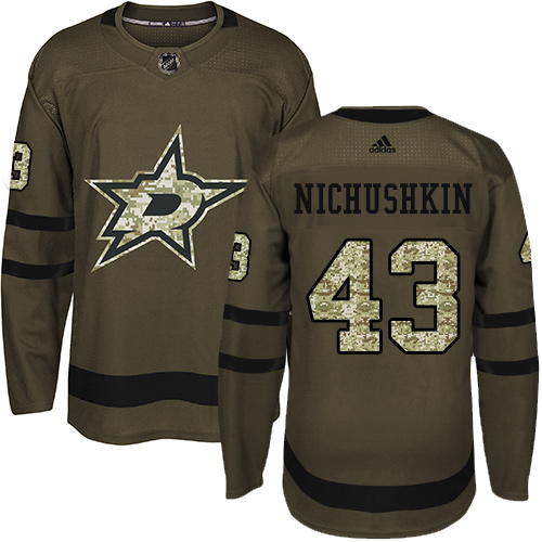 Adidas Stars #43 Valeri Nichushkin Green Salute to Service Stitched NHL Jersey Adidas Stars #43 Valeri Nichushkin Green Salute to Service Stitched NHL Jersey