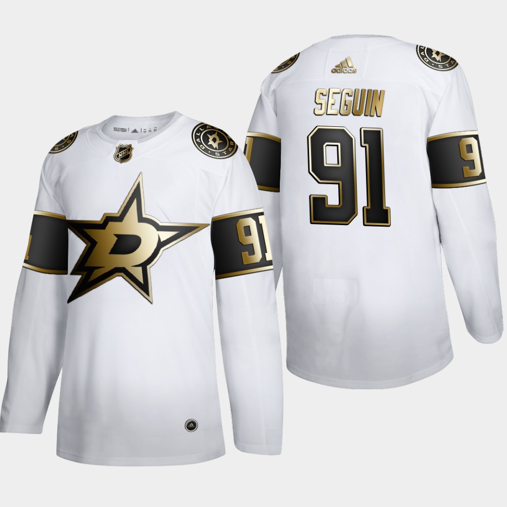 Dallas Stars #91 Tyler Seguin Men's Adidas White Golden Edition Limited Stitched NHL Jersey Dallas Stars #91 Tyler Seguin Men's Adidas White Golden Edition Limited Stitched NHL Jersey