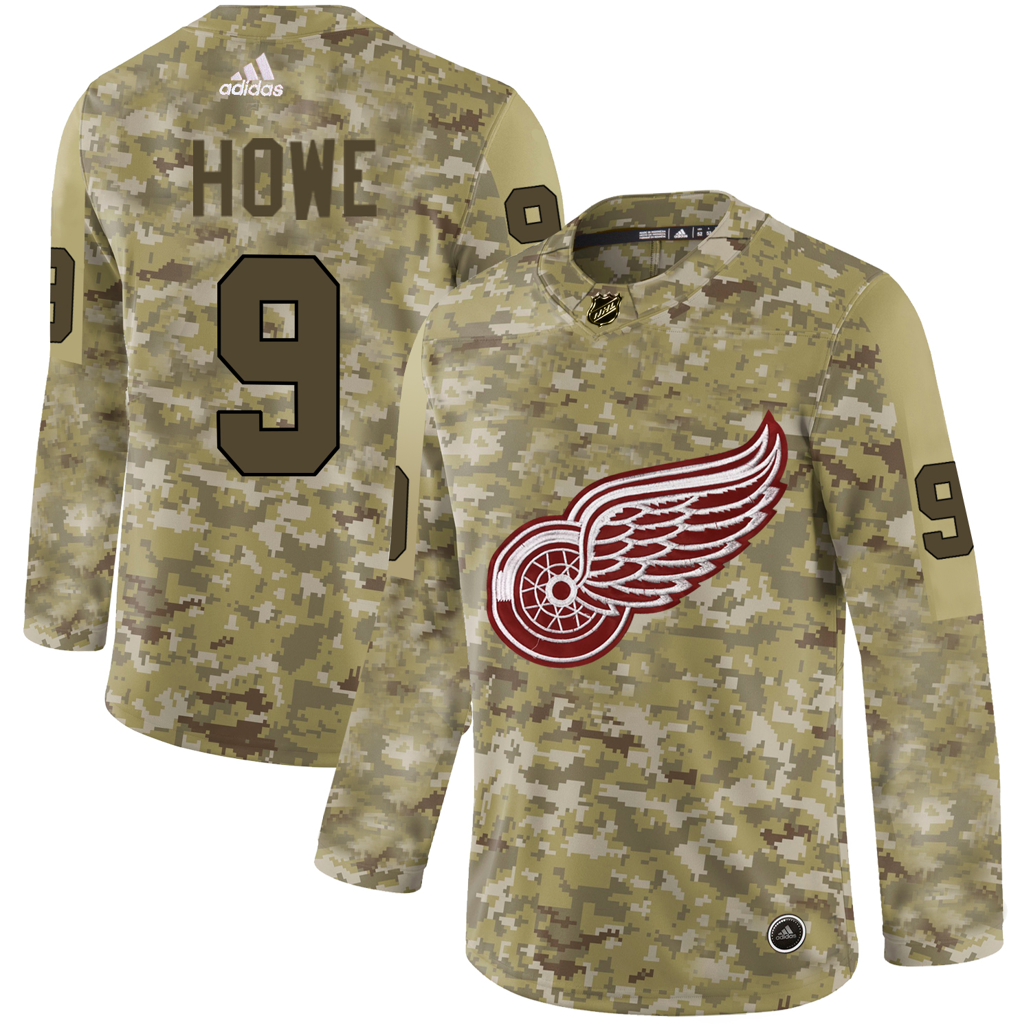Adidas Red Wings #9 Gordie Howe Camo Authentic Stitched NHL Jersey Adidas Red Wings #9 Gordie Howe Camo Authentic Stitched NHL Jersey