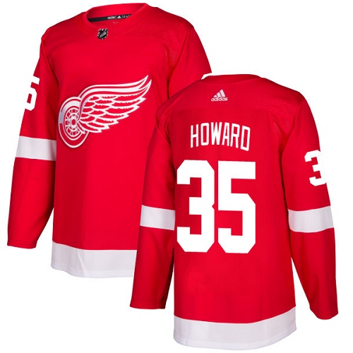 Adidas Red Wings #35 Jimmy Howard Red Home Authentic Stitched NHL Jersey Adidas Red Wings #35 Jimmy Howard Red Home Authentic Stitched NHL Jersey