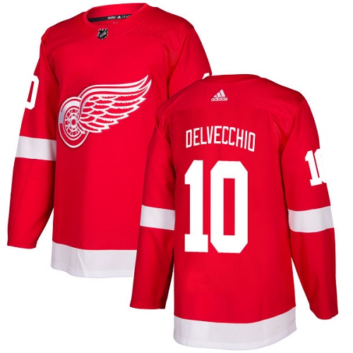 Adidas Red Wings #10 Alex Delvecchio Red Home Authentic Stitched NHL Jersey Adidas Red Wings #10 Alex Delvecchio Red Home Authentic Stitched NHL Jersey