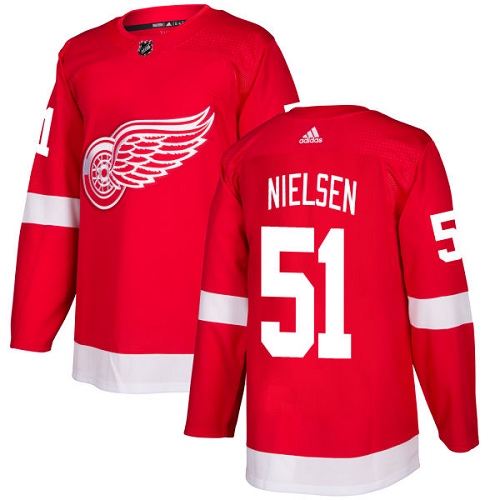 Adidas Red Wings #51 Frans Nielsen Red Home Authentic Stitched NHL Jersey Adidas Red Wings #51 Frans Nielsen Red Home Authentic Stitched NHL Jersey