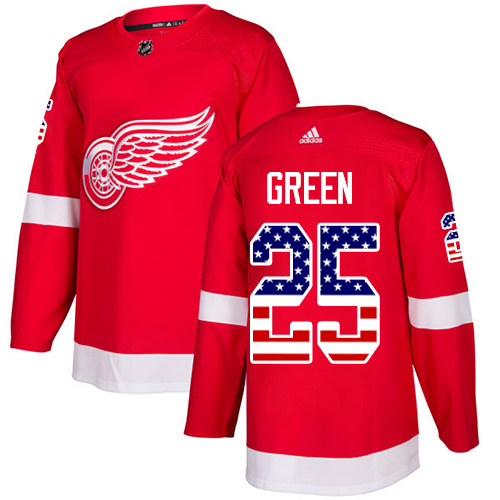 Adidas Red Wings #25 Mike Green Red Home Authentic USA Flag Stitched NHL Jersey Adidas Red Wings #25 Mike Green Red Home Authentic USA Flag Stitched NHL Jersey
