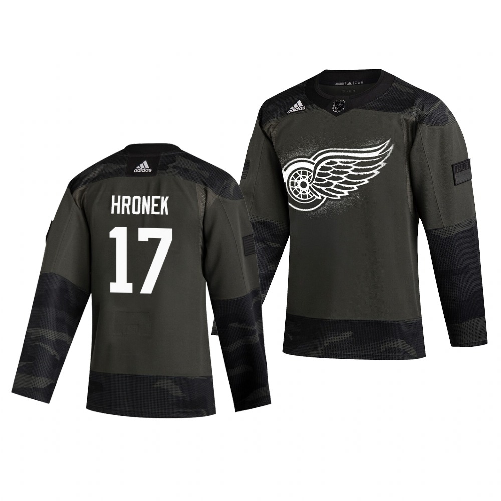 Detroit Red Wings #17 Filip Hronek Adidas 2019 Veterans Day Men's Authentic Practice NHL Jersey Camo Detroit Red Wings #17 Filip Hronek Adidas 2019 Veterans Day Men's Authentic Practice NHL Jersey Camo