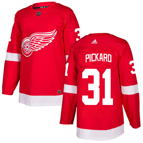 Adidas Red Wings #31 Calvin Pickard Red Home Authentic Stitched NHL Jersey Adidas Red Wings #31 Calvin Pickard Red Home Authentic Stitched NHL Jersey
