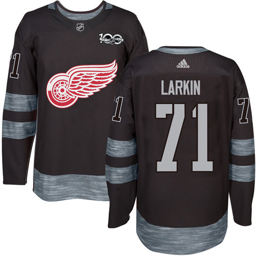 Adidas Red Wings #71 Dylan Larkin Black 1917-2017 100th Anniversary Stitched NHL Jersey Adidas Red Wings #71 Dylan Larkin Black 1917-2017 100th Anniversary Stitched NHL Jersey