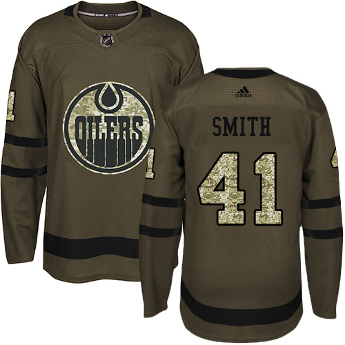 Adidas Oilers #41 Mike Smith Green Salute to Service Stitched NHL Jersey Adidas Oilers #41 Mike Smith Green Salute to Service Stitched NHL Jersey