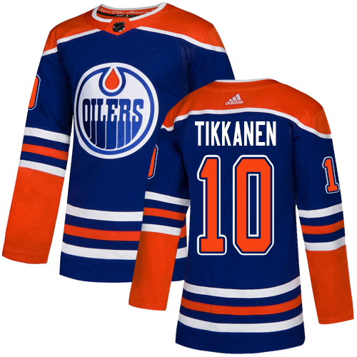 Adidas Oilers #10 Esa Tikkanen Royal Blue Alternate Authentic Stitched NHL Jersey Adidas Oilers #10 Esa Tikkanen Royal Blue Alternate Authentic Stitched NHL Jersey