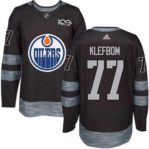Adidas Oilers #77 Oscar Klefbom Black 1917-2017 100th Anniversary Stitched NHL Jersey Adidas Oilers #77 Oscar Klefbom Black 1917-2017 100th Anniversary Stitched NHL Jersey