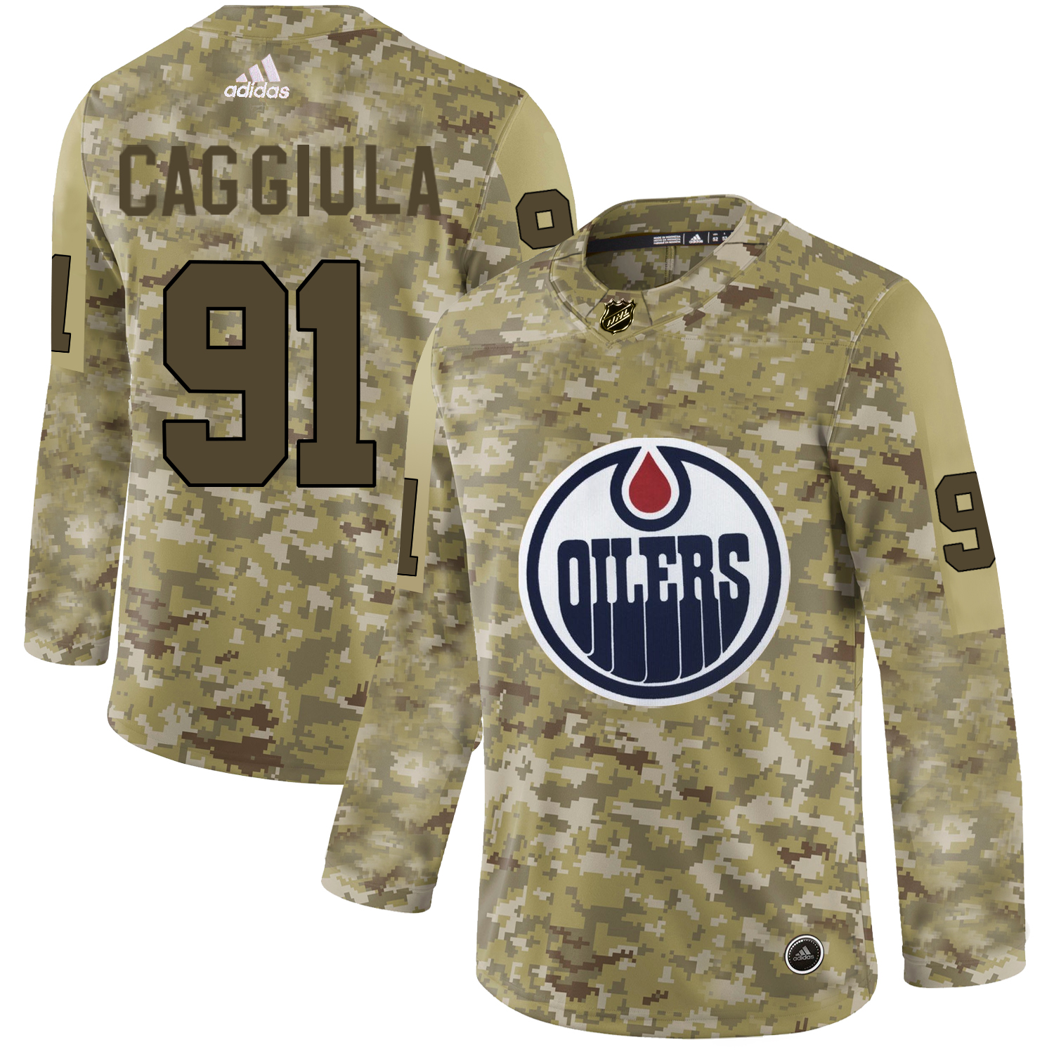 Adidas Oilers #91 Drake Caggiula Camo Authentic Stitched NHL Jersey Adidas Oilers #91 Drake Caggiula Camo Authentic Stitched NHL Jersey