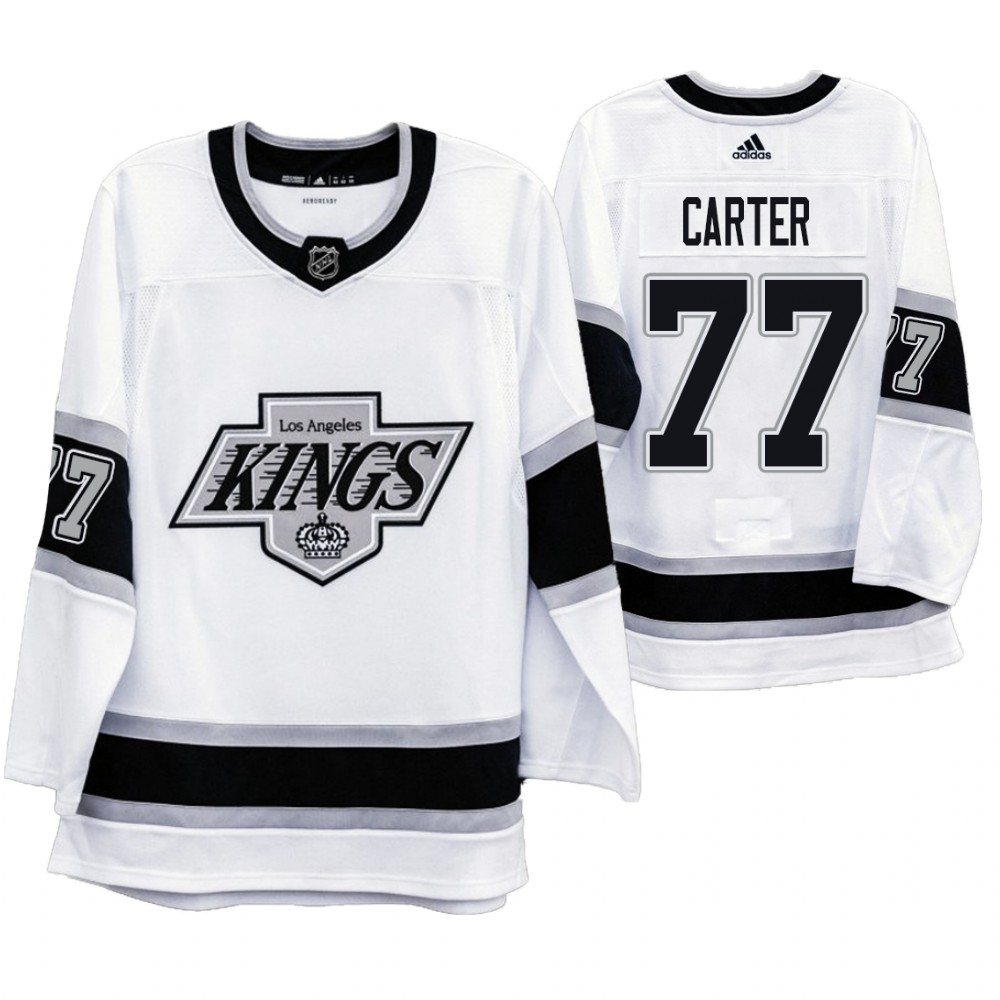 Los Angeles Kings #77 Jeff Carter Men's Adidas 2019-20 Heritage White Throwback 90s NHL Jersey Los Angeles Kings #77 Jeff Carter Men's Adidas 2019-20 Heritage White Throwback 90s NHL Jersey