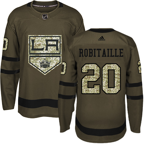 Adidas Kings #20 Luc Robitaille Green Salute to Service Stitched NHL Jersey Adidas Kings #20 Luc Robitaille Green Salute to Service Stitched NHL Jersey