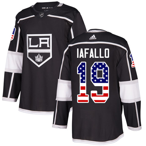 Adidas Kings #19 Alex Iafallo Black Home Authentic USA Flag Stitched NHL Jersey Adidas Kings #19 Alex Iafallo Black Home Authentic USA Flag Stitched NHL Jersey