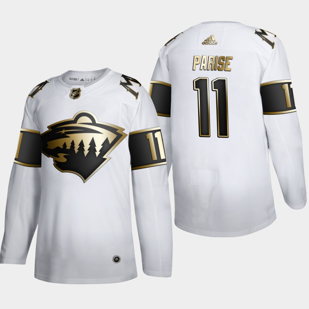 Minnesota Wild #11 Zach Parise Men's Adidas White Golden Edition Limited Stitched NHL Jersey Minnesota Wild #11 Zach Parise Men's Adidas White Golden Edition Limited Stitched NHL Jersey