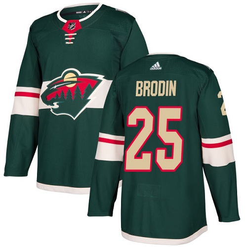 Adidas Wild #25 Jonas Brodin Green Home Authentic Stitched NHL Jersey Adidas Wild #25 Jonas Brodin Green Home Authentic Stitched NHL Jersey