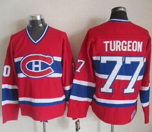 Canadiens #77 Pierre Turgeon Red CCM Throwback Stitched NHL Jersey Canadiens #77 Pierre Turgeon Red CCM Throwback Stitched NHL Jersey