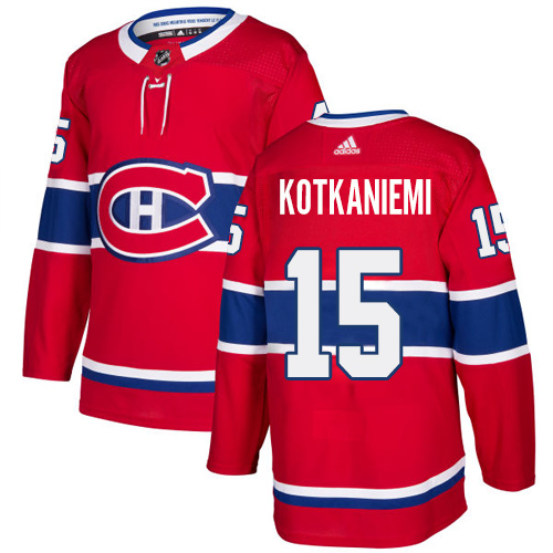Adidas Canadiens #15 Jesperi Kotkaniemi Red Home Authentic Stitched NHL Jersey