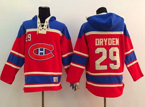 Canadiens #29 Ken Dryden Red Sawyer Hooded Sweatshirt Stitched NHL Jersey Canadiens #29 Ken Dryden Red Sawyer Hooded Sweatshirt Stitched NHL Jersey