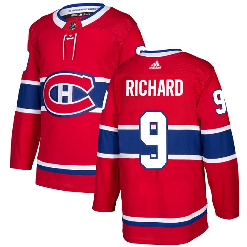 Adidas Canadiens #9 Maurice Richard Red Home Authentic Stitched NHL Jersey Adidas Canadiens #9 Maurice Richard Red Home Authentic Stitched NHL Jersey