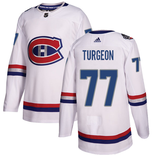 Adidas Canadiens #77 Pierre Turgeon White Authentic 2017 100 Classic Stitched NHL Jersey Adidas Canadiens #77 Pierre Turgeon White Authentic 2017 100 Classic Stitched NHL Jersey
