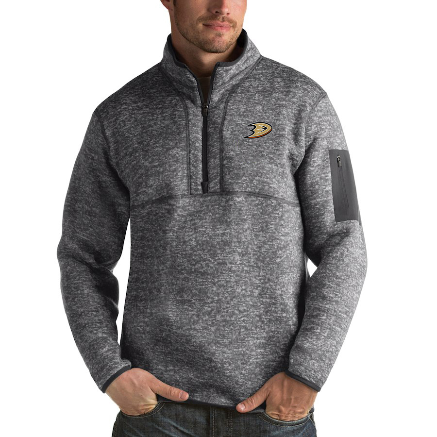 Anaheim Ducks Antigua Fortune Quarter-Zip Pullover Jacket Black Anaheim Ducks Antigua Fortune Quarter-Zip Pullover Jacket Black