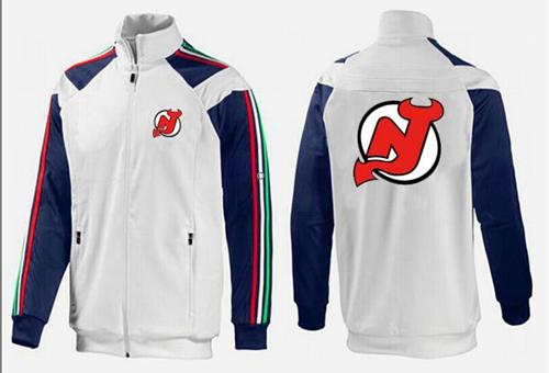 NHL New Jersey Devils Zip Jackets White-3 NHL New Jersey Devils Zip Jackets White-3