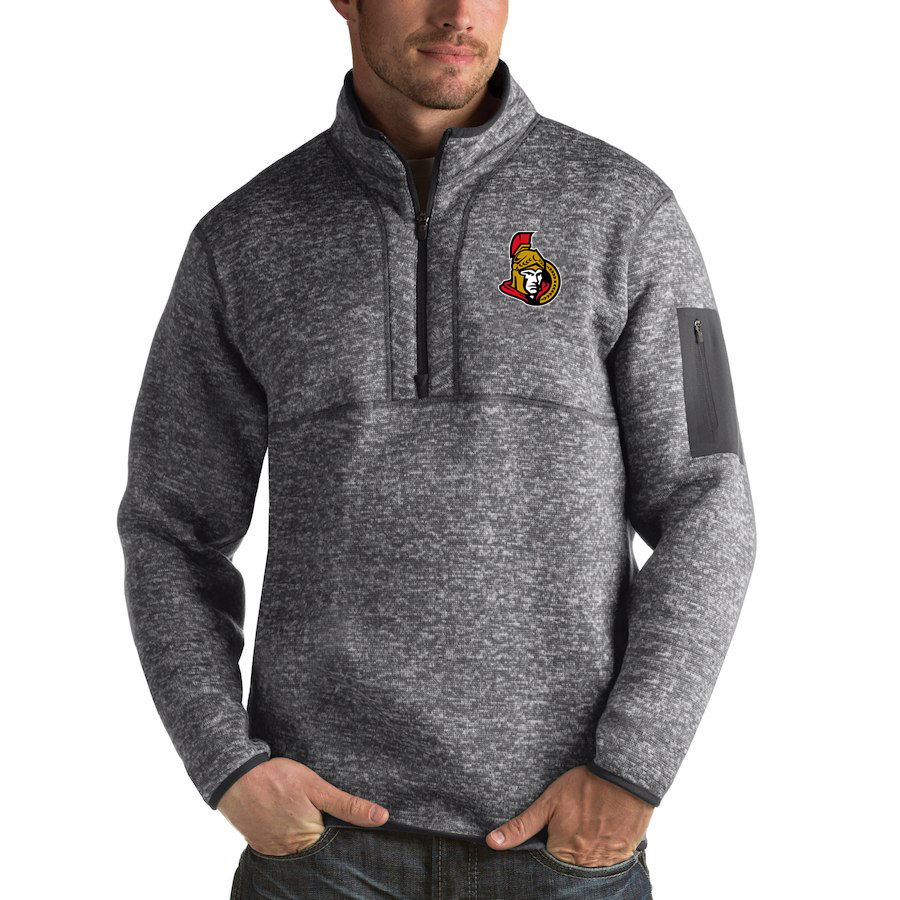 Ottawa Senators Antigua Fortune Quarter-Zip Pullover Jacket Black Ottawa Senators Antigua Fortune Quarter-Zip Pullover Jacket Black