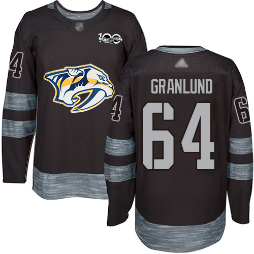 Adidas Predators #64 Mikael Granlund Black 1917-2017 100th Anniversary Stitched NHL Jersey Adidas Predators #64 Mikael Granlund Black 1917-2017 100th Anniversary Stitched NHL Jersey