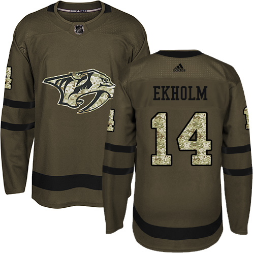 Adidas Predators #14 Mattias Ekholm Green Salute to Service Stitched NHL Jersey Adidas Predators #14 Mattias Ekholm Green Salute to Service Stitched NHL Jersey