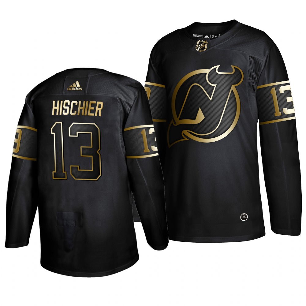 Adidas Devils #13 Nico Hischier Men's 2019 Black Golden Edition Authentic Stitched NHL Jersey Adidas Devils #13 Nico Hischier Men's 2019 Black Golden Edition Authentic Stitched NHL Jersey