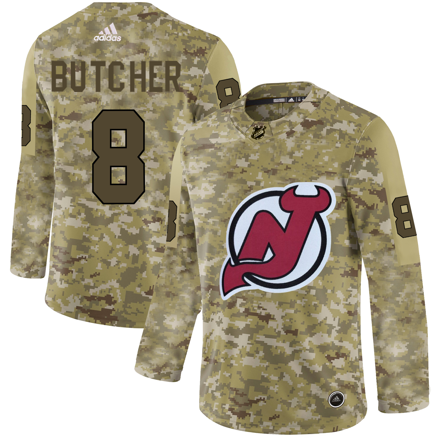 Adidas Devils #8 Will Butcher Camo Authentic Stitched NHL Jersey Adidas Devils #8 Will Butcher Camo Authentic Stitched NHL Jersey