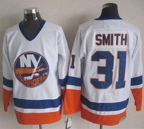 Islanders #31 Billy Smith White CCM Throwback Stitched NHL Jersey Islanders #31 Billy Smith White CCM Throwback Stitched NHL Jersey