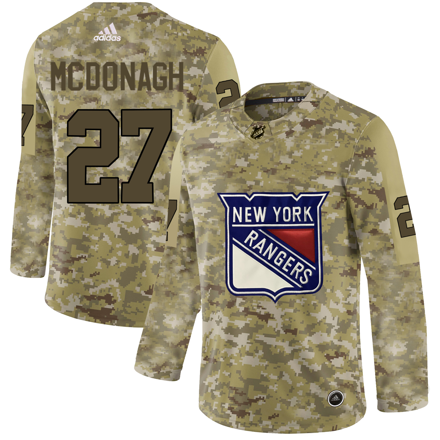 Adidas Rangers #27 Ryan McDonagh Camo Authentic Stitched NHL Jersey Adidas Rangers #27 Ryan McDonagh Camo Authentic Stitched NHL Jersey