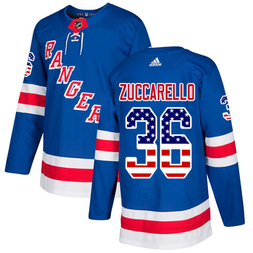 Adidas Rangers #36 Mats Zuccarello Royal Blue Home Authentic USA Flag Stitched NHL Jersey Adidas Rangers #36 Mats Zuccarello Royal Blue Home Authentic USA Flag Stitched NHL Jersey