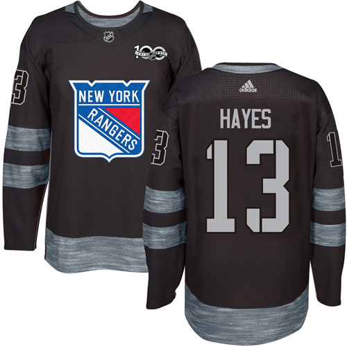 Adidas Rangers #13 Kevin Hayes Black 1917-2017 100th Anniversary Stitched NHL Jersey Adidas Rangers #13 Kevin Hayes Black 1917-2017 100th Anniversary Stitched NHL Jersey