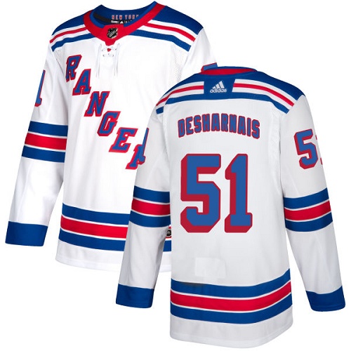 Adidas Rangers #51 David Desharnais White Away Authentic Stitched NHL Jersey Adidas Rangers #51 David Desharnais White Away Authentic Stitched NHL Jersey