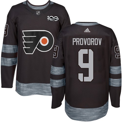Adidas Flyers #9 Ivan Provorov Black 1917-2017 100th Anniversary Stitched NHL Jersey Adidas Flyers #9 Ivan Provorov Black 1917-2017 100th Anniversary Stitched NHL Jersey