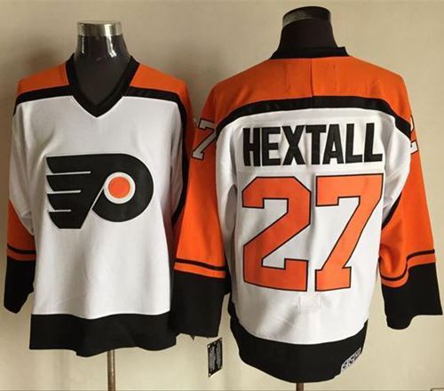 Flyers #27 Ron Hextall White/Black CCM Throwback Stitched NHL Jersey Flyers #27 Ron Hextall White/Black CCM Throwback Stitched NHL Jersey