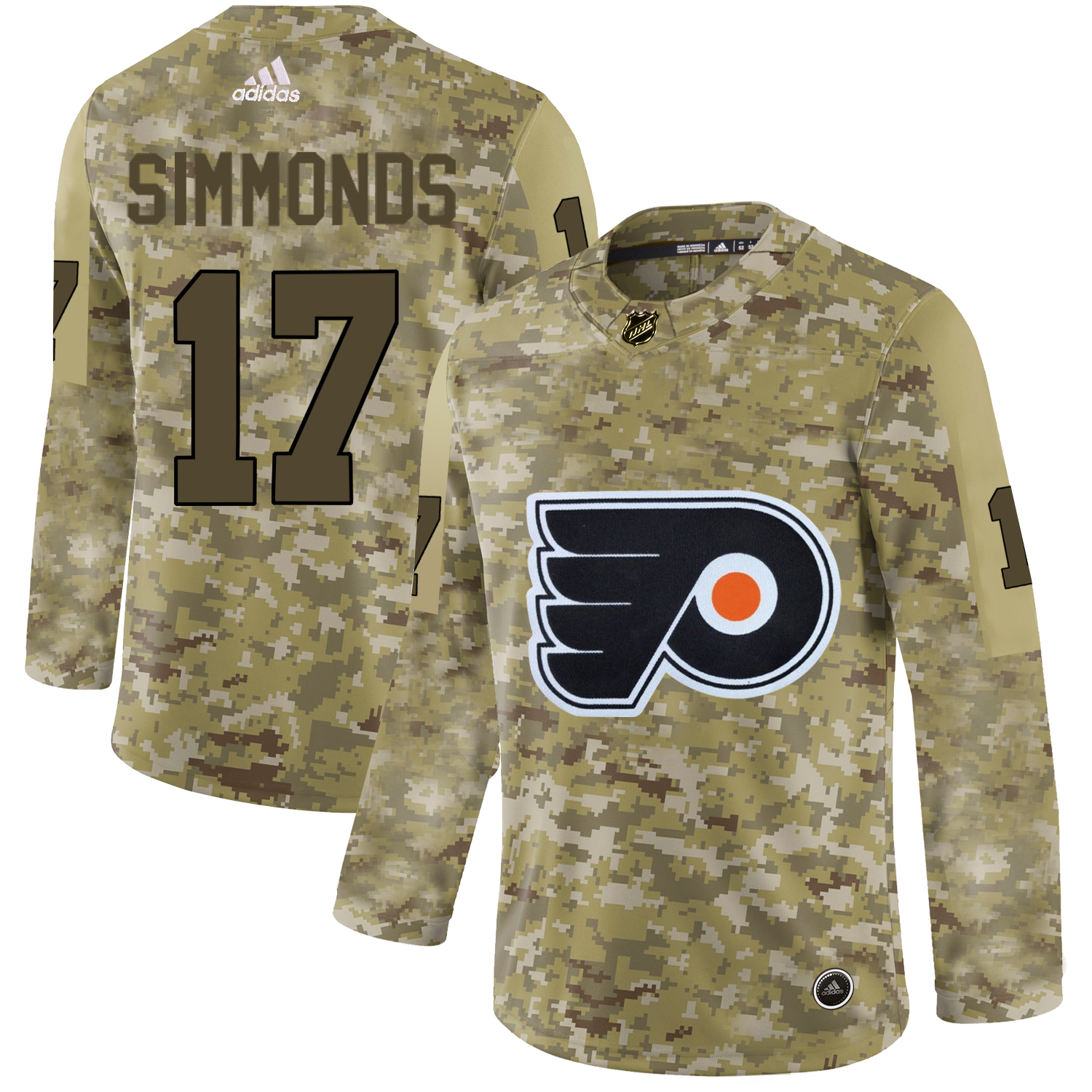 Adidas Flyers #17 Wayne Simmonds Camo Authentic Stitched NHL Jersey Adidas Flyers #17 Wayne Simmonds Camo Authentic Stitched NHL Jersey