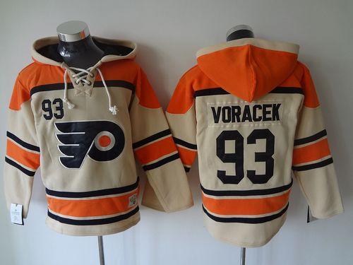 Flyers #93 Jakub Voracek Cream Sawyer Hooded Sweatshirt Stitched NHL Jersey Flyers #93 Jakub Voracek Cream Sawyer Hooded Sweatshirt Stitched NHL Jersey