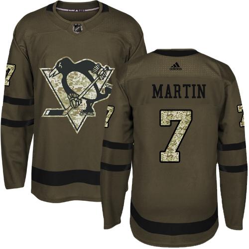Adidas Penguins #7 Paul Martin Green Salute to Service Stitched NHL Jersey Adidas Penguins #7 Paul Martin Green Salute to Service Stitched NHL Jersey