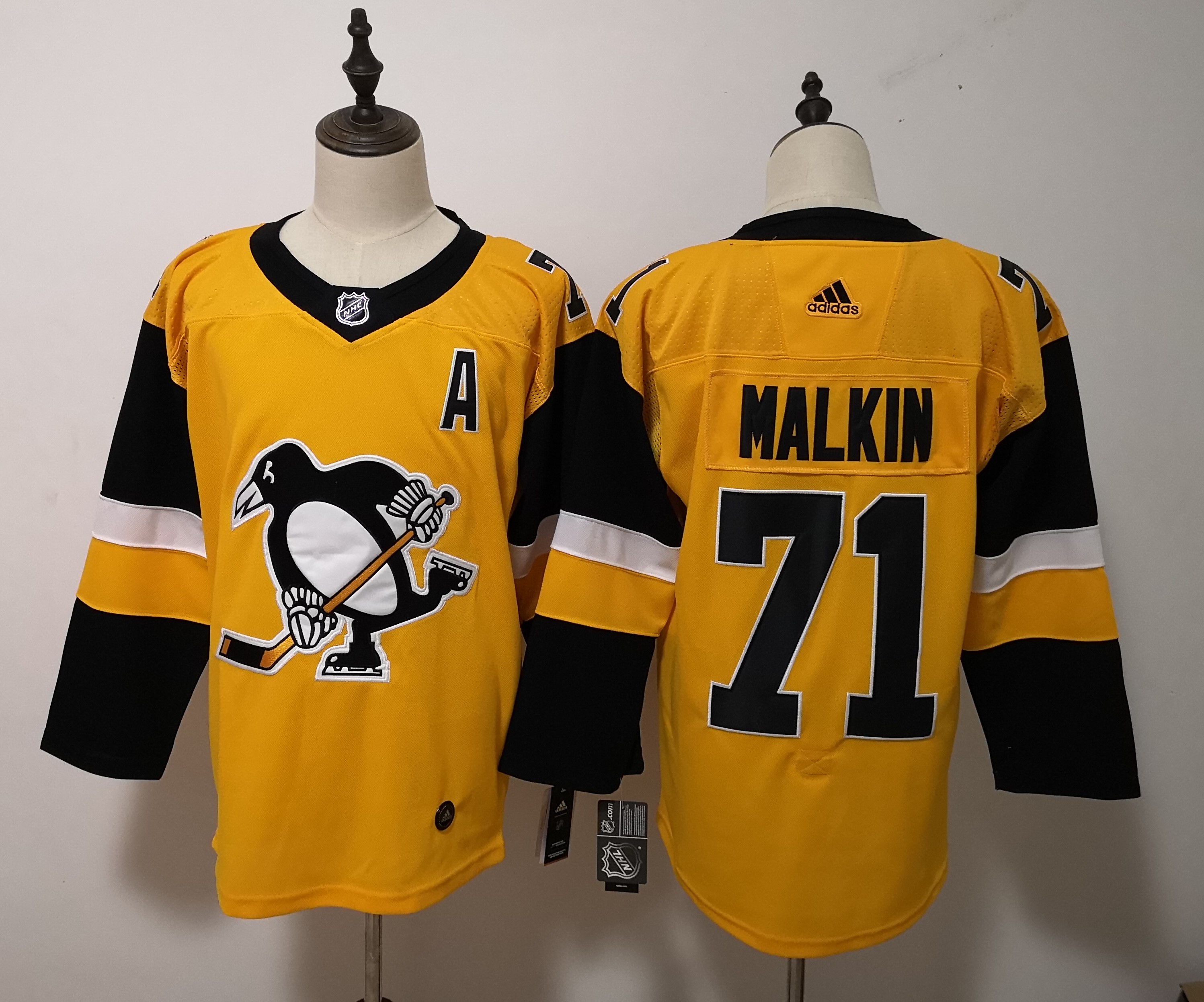 Adidas Penguins #71 Evgeni Malkin Gold Alternate Stitched NHL Jersey Adidas Penguins #71 Evgeni Malkin Gold Alternate Stitched NHL Jersey